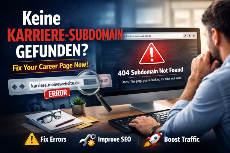 Keine Karriere-Subdomain Gefunden: Meaning, SEO Impact & Technical Fix Guide